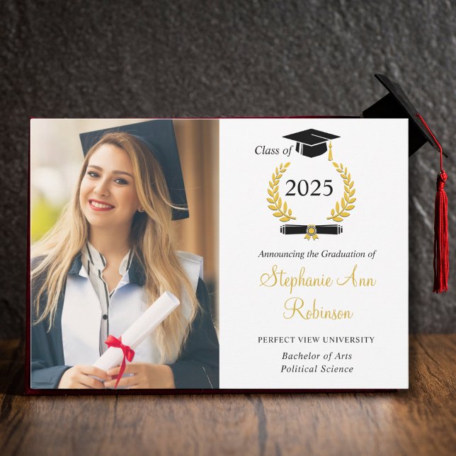 Simple Photo College Graduation Announcement (Creator Uploaded)