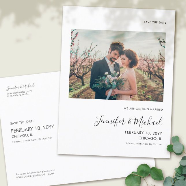 Simple Photo design Save the Date Postcard 2 (Creator Uploaded)