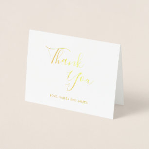 Simple Photo Elegant Modern Wedding Foil Card