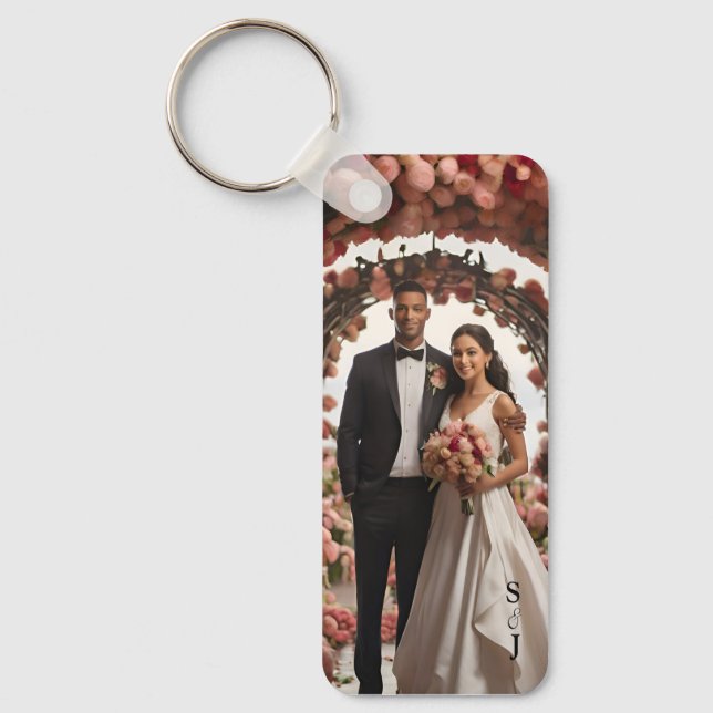 Simple Photo Engagement Key Ring (Front)