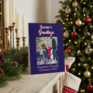 Simple Photo Family Holiday Postcard