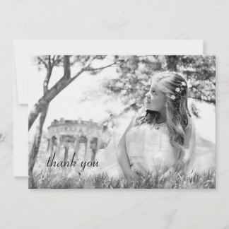 Simple Photo First Communion Thank You Note Card