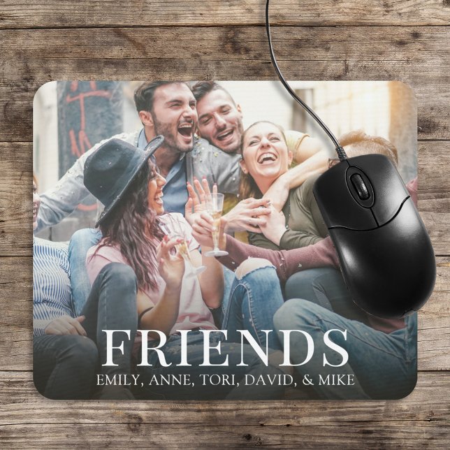 Simple Photo Friends Personalised Mouse Pad (Creator Uploaded)