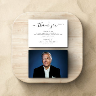 Simple Photo Funeral Thank You Note Card