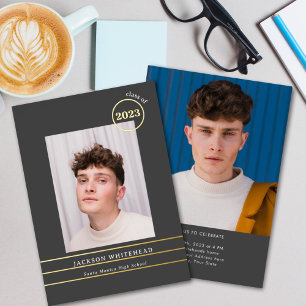Simple Photo Graduate Foil Invitation