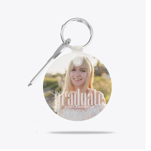 Simple Photo Graduate Keepsake Custom Key Ring