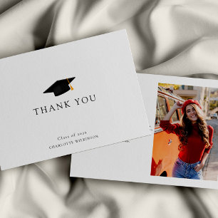 Simple Photo Graduation 2025 Thank You Card