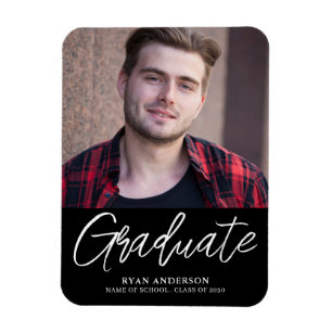 Simple Photo Graduation Announcement Magnet