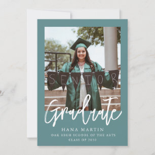 Simple Photo Graduation Class Of 2025 Announcement