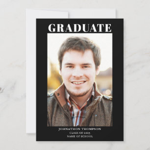 Simple Photo Graduation Flat Announcement Card