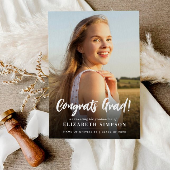 simple photo graduation invitation & announcement  (Creator Uploaded)