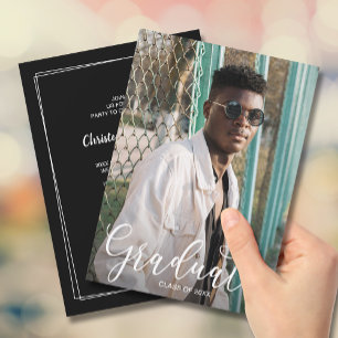 Simple Photo Graduation Party Invitations