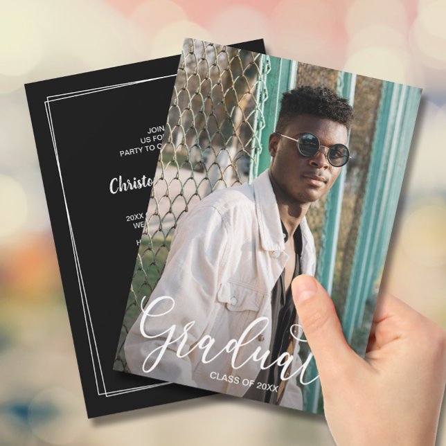 Simple Photo Graduation Party Invitations (Creator Uploaded)