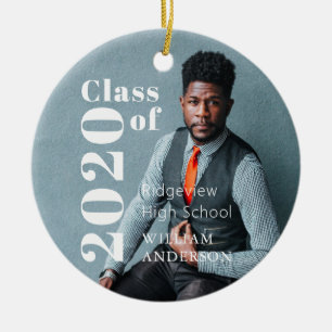 Simple Photo Graduation Photo Ceramic Tree Decoration