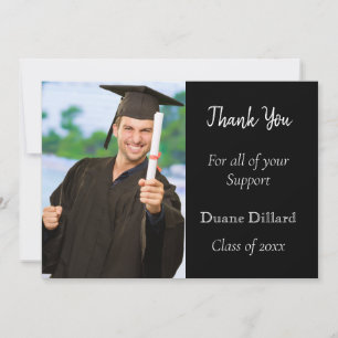 Simple Photo Graduation Thank You Card