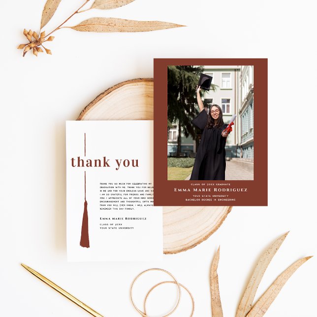 Simple Photo Graduation Thank You Card (Creator Uploaded)
