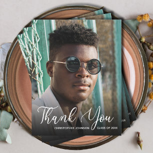 Simple Photo Graduation Thank You Card