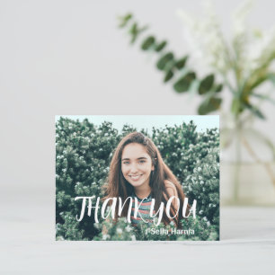 Simple Photo Graduation Thank You Postcard