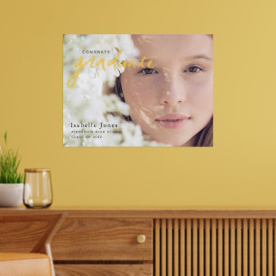 Simple Photo Handwritten Script Graduation Foil Prints