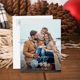 Simple Photo Happy Holidays Holiday Postcard