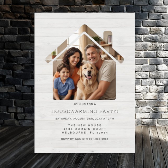 Simple Photo Housewarming Party Invitation (Housewarming party invitation)