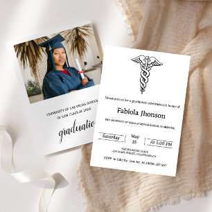 Simple photo law p university graduation party  an announcement