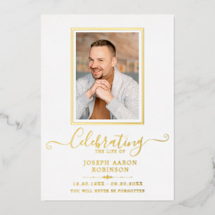 Simple Photo Memorial Order Of Service Program