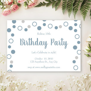 Simple Photo Minimalist Birthday Invitation