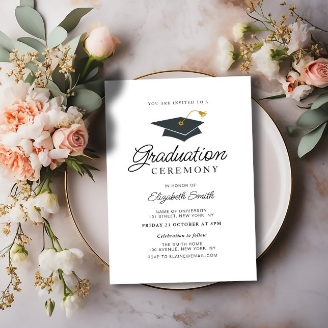 simple photo modern graduation ceremony invitation (Creator Uploaded)