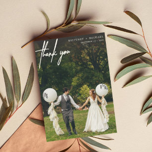 Simple Photo Modern Thank You Card