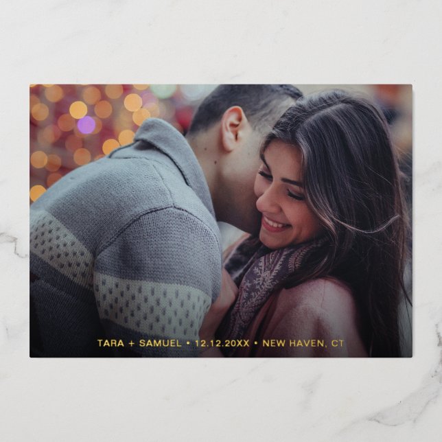 Simple Photo Modern Wedding Save the Date (Front)