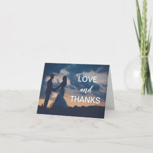 Simple Photo Modern Wedding Thank You Card