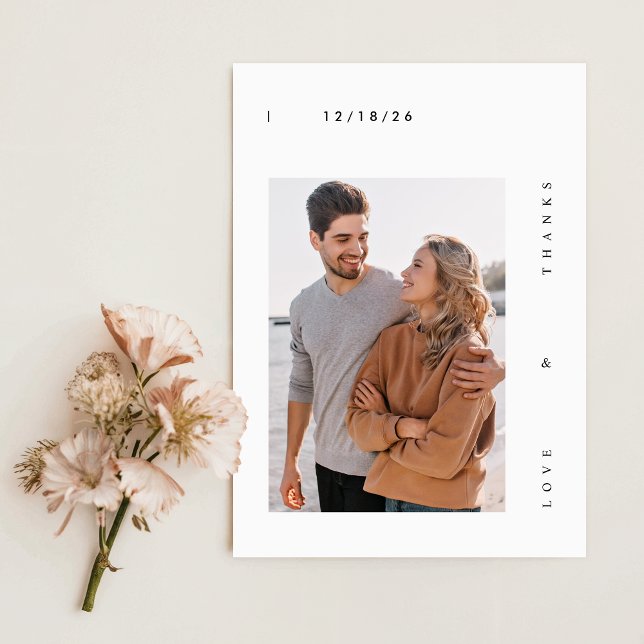 Simple Photo Modern Wedding Thank You Card (Creator Uploaded)