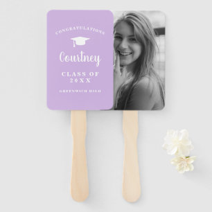 Simple Photo Mortar Board Modern Graduation Hand Fan