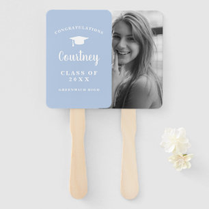 Simple Photo Mortar Board Modern Graduation Hand Fan