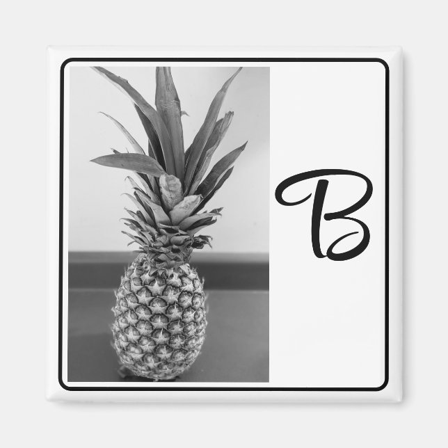 Simple Photo of a Pineapple with Single Initial Magnet (Front)