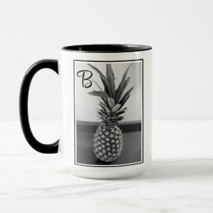 Simple Photo of a Pineapple with Single Initial Mug