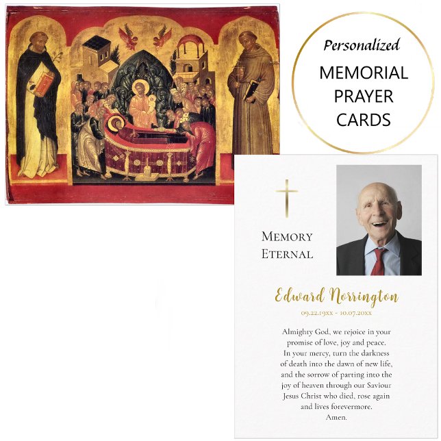 Simple Photo Orthodox Funeral Prayer Card          (Creator Uploaded)
