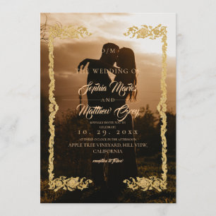 Simple Photo Overlay Wedding Invitation