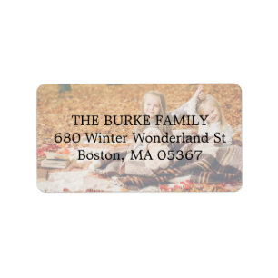 Simple Photo Return Address Label
