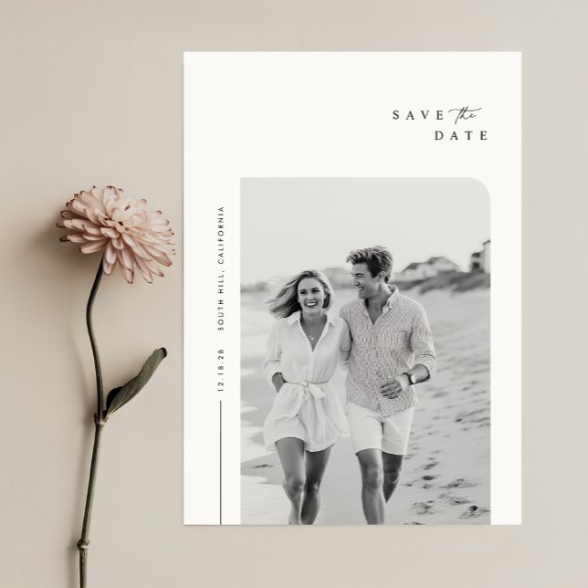 Simple Photo Save the Date Announcement Card (Creator Uploaded)