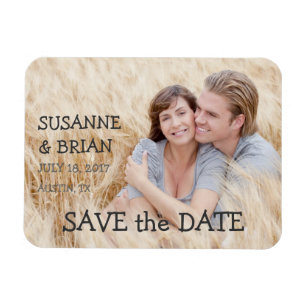 SIMPLE PHOTO SAVE THE DATE COUNTRY MAGNET