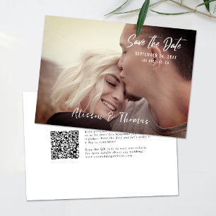 Simple Photo Save The Date QR Code Invitation