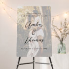 Simple Photo Script Font Engagement Welcome Sign