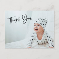 Simple Photo Script Lettering Thank You Baby Gift