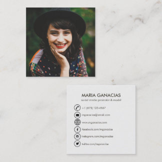 Simple Photo Social Media Business Card