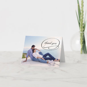 Simple Photo Swashes - Thank You Note Card