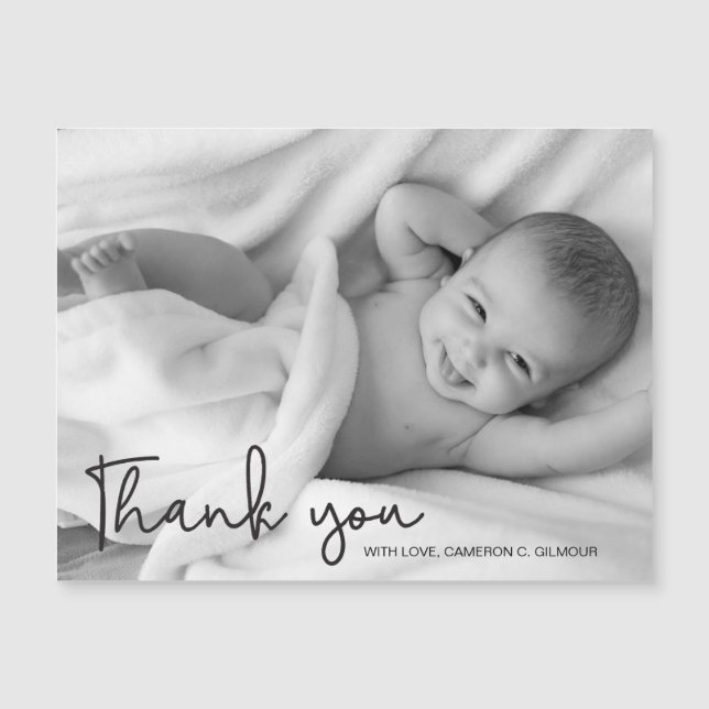 Simple Photo Thank You Script From Baby (Front)