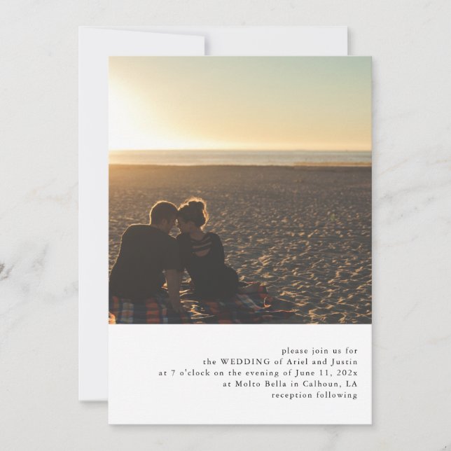 Simple Photo Theme Wedding Invitation (Front)