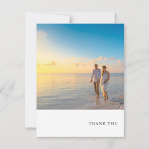 Simple Photo Theme Wedding Thank You Card